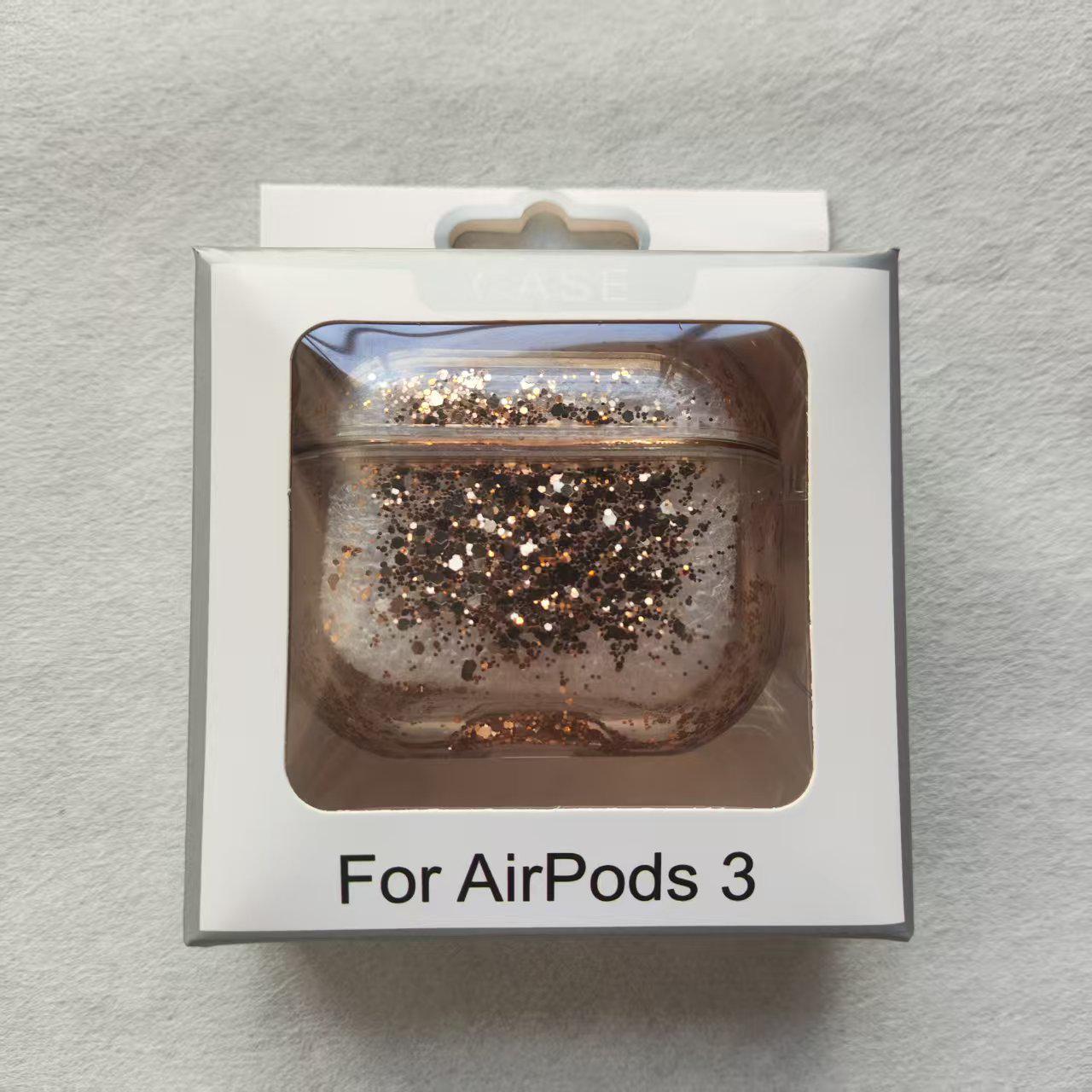 Трендовый защитный чехол с переливающимся песком для Apple AirPods 4/3/Pro2 AirPods 3