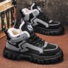 Fashion Casual Winter Outdoor Warm Retro Board Shoes Men's Trendy Versatile Thick Bottom Lace Wear Resistant Ankle Boots Botas Mujer
