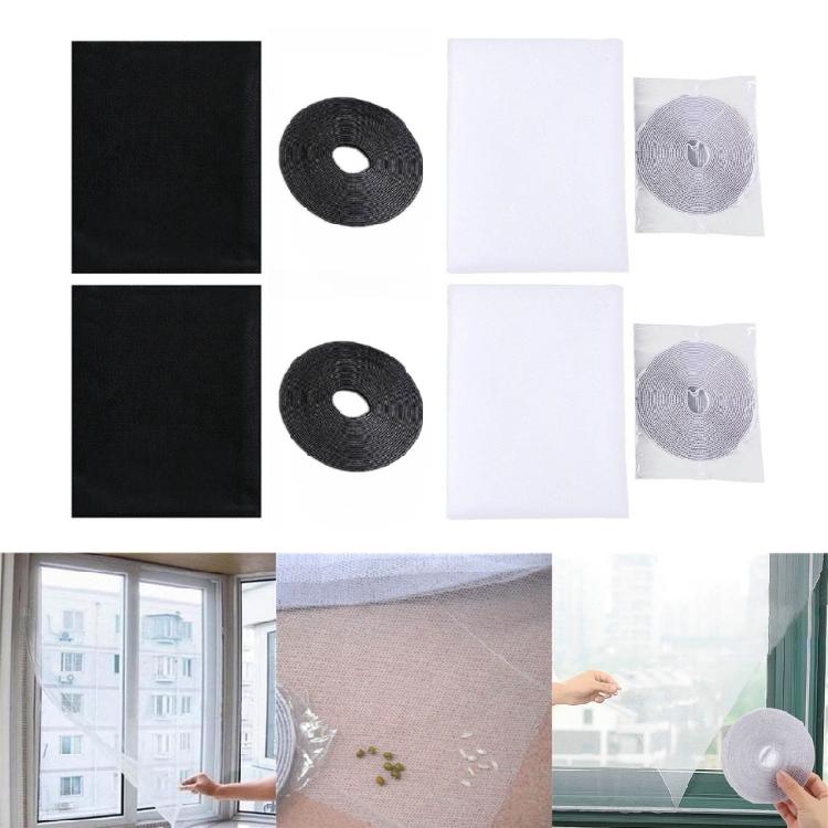 Pack of 2pcs Anti Fly Window Screen Net DIY Self-adhesive Fly Window Net