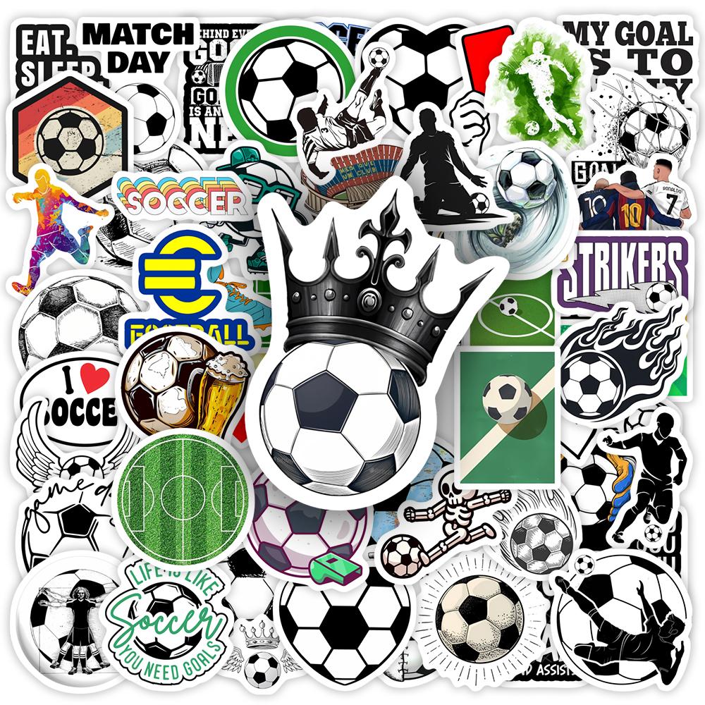Soccer Football Stickers Sports Physical Activity DIY Gift Decal for Phones Laptops Bottles Decor Graffiti Waterproof Stickers