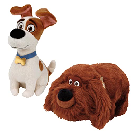 

TY Beanie Babies PETS Pet M Size Plush Toy Max Duke 2P Set Mascot Children Kids Movie Character Animal Goods Present Gift Christmas Birthday Cute Doll