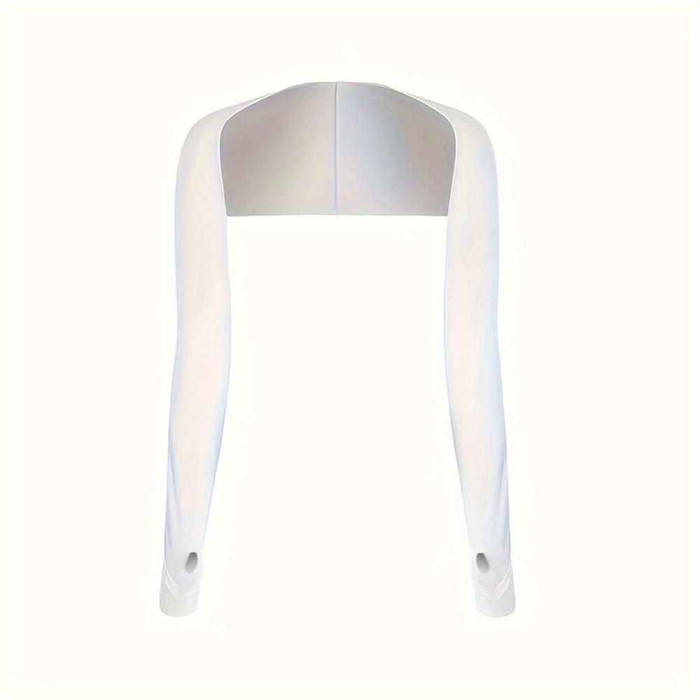 

1 шт. Бесшовные рукава-шаль, Дышащие и удобные эластичные мягкие накидки с длинными рукавами, Однотонные гетры с декоративными манжетами