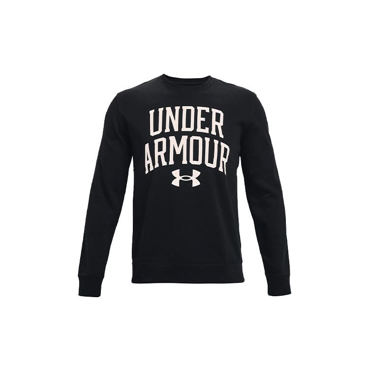 

Under Armour Rival Terry Logo Повседневная спортивная трикотажная толстовка с круглым вырезом Мужская толстовка черная 1361561-001