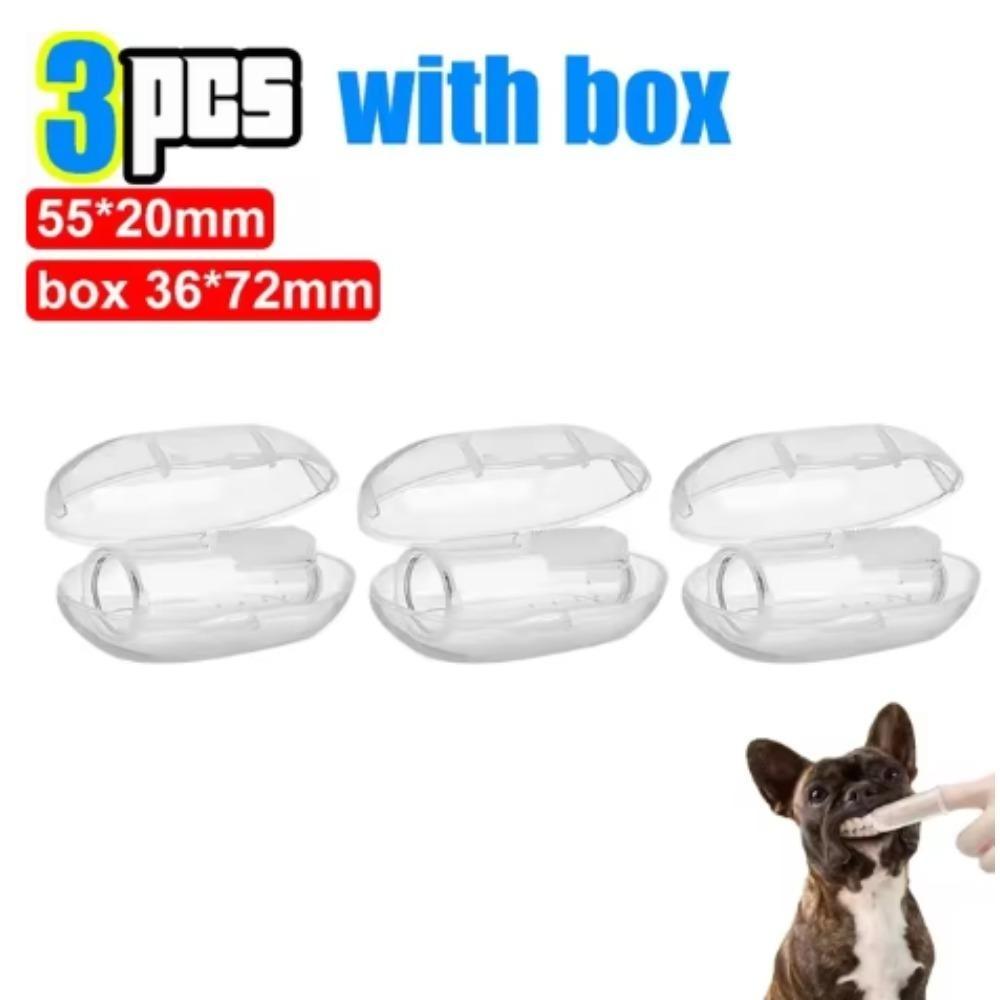 Silicone Soft Pet Finger Cuff Toothbrushes Dog Brush Bad Breath Tartar Teeth Care Tool Cat Cleaning Scrub Silicagel Pet Supplies