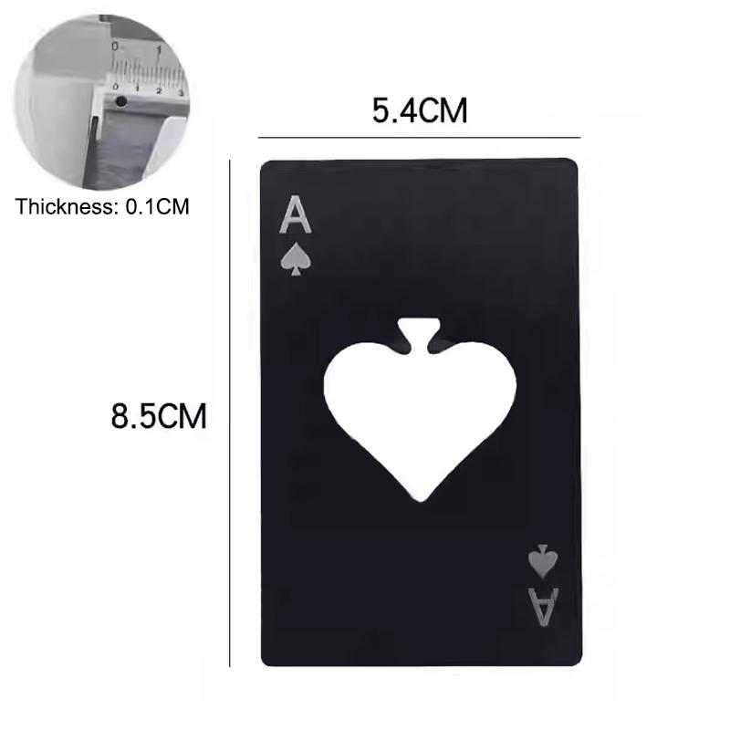 Durable Steel 2/3PCS Bottle Openers, Winemaker Spade Playing Cards Design, Ideal for Restaurants and Bars