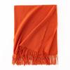 Cashmere Feel Solid Color Women's Imitation Cashmere Scarf Spring Atmosphere Korean Style Versatile Mid Length Shawl Scarf
