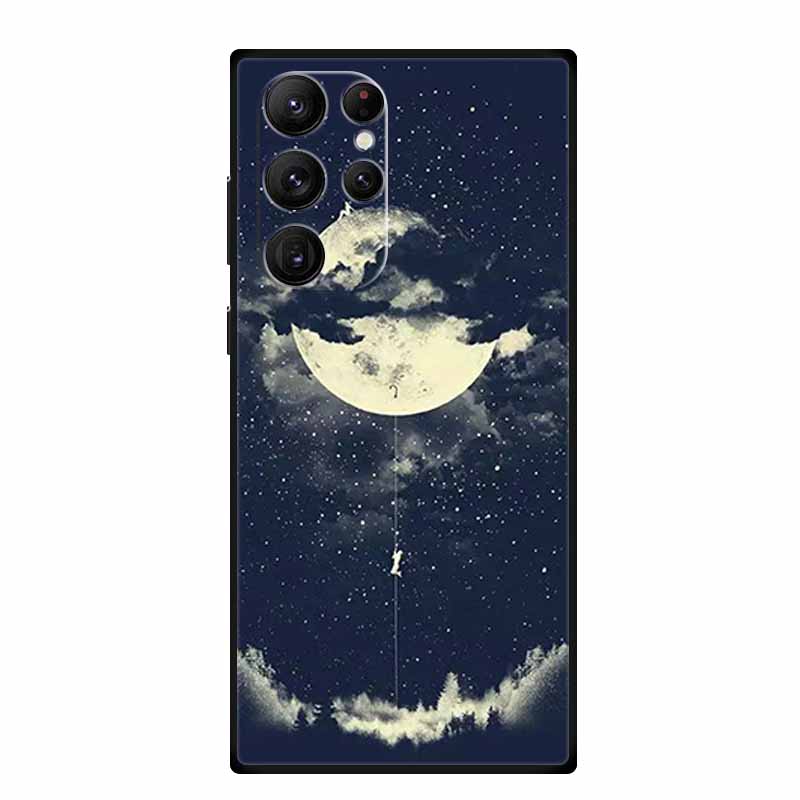 For Samsung S23 Ultra Phone Case Cover S23Ultra Black Silicone Soft Back Case For Samsung Galaxy S22 S23 Ultra Case S 23 Ultra