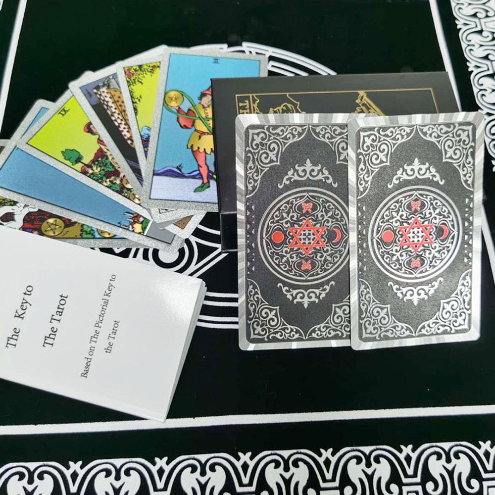 Rose Gold Waterproof Tarot Cards - 78-Card Classic Waite Hot Stamping Plastic Deck