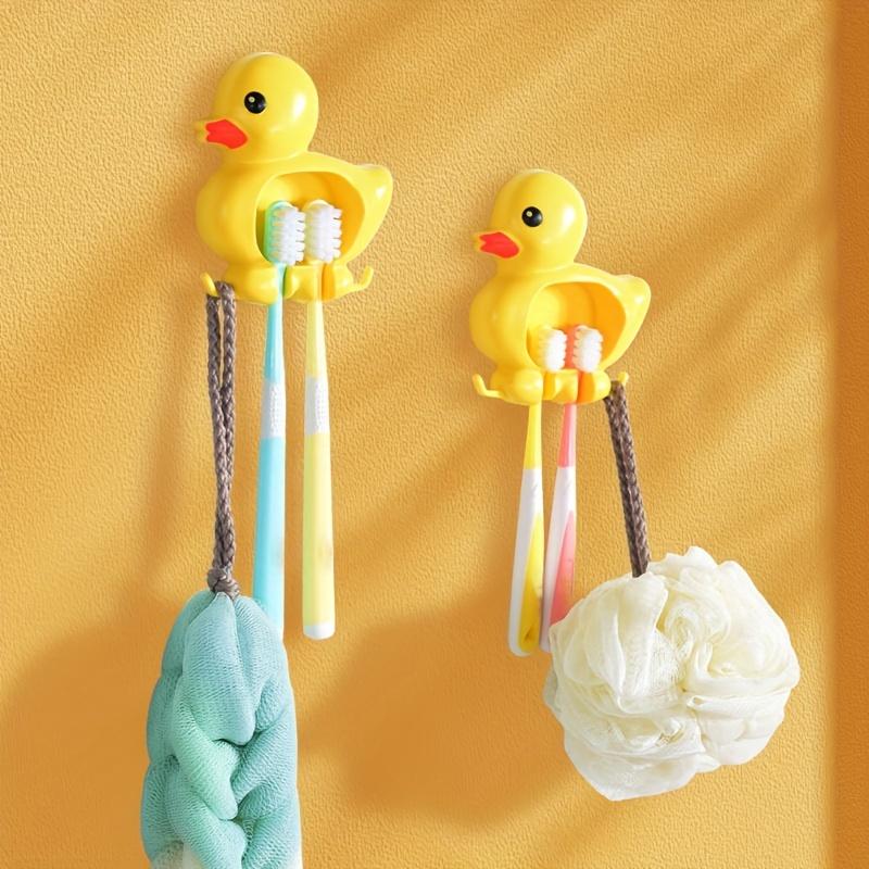 Wall Perforation-Free Bathroom Toothbrush Holder And Dust-Proof Shelf Couple Toothbrush Holder Wall Mount