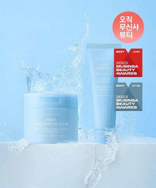 S.NATURE Aqua Oasis Panteallan Calming Pad 60ea + Aqua Oasis Moisture Gel Cream 80ml NONE