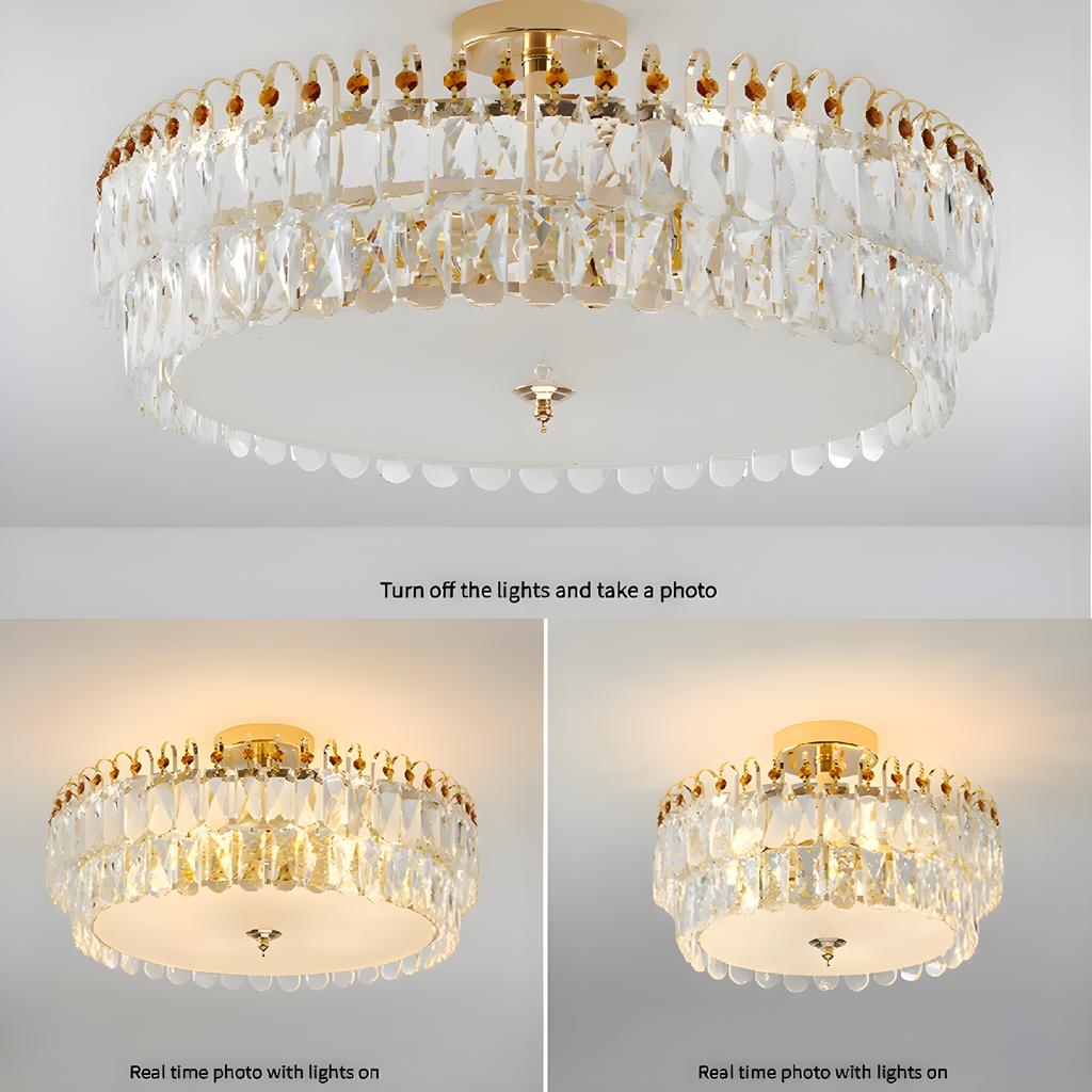 Luxury French Ceiling Lamps Living Room Chandelier Romantic Bedroom Ceiling Lamp Dining Table Decor Hanging Light Lustre Fixture