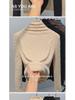 Women's Plus Size Velvet Lace Bottoming Shirt - Warm Half High Collar Mesh Top for Autumn/Winter 2024