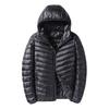 Men Down Coat Hooded Lightweight Warm Winter Jacket Long Sleeve Zipper Closure Windproof Cold Weather Outerwear