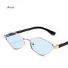 Fashion Irregular Polygon Cat Eye Sunglasses Women Retro Clear Ocean Lens Shades UV400 Trending Men Small Sun Glasses Gafas