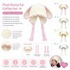 Soft Plush Bunny Ear Hat Fuzzy Texture Plush Winter Hat Convenient to Use Earflap Beanie Hat  Women