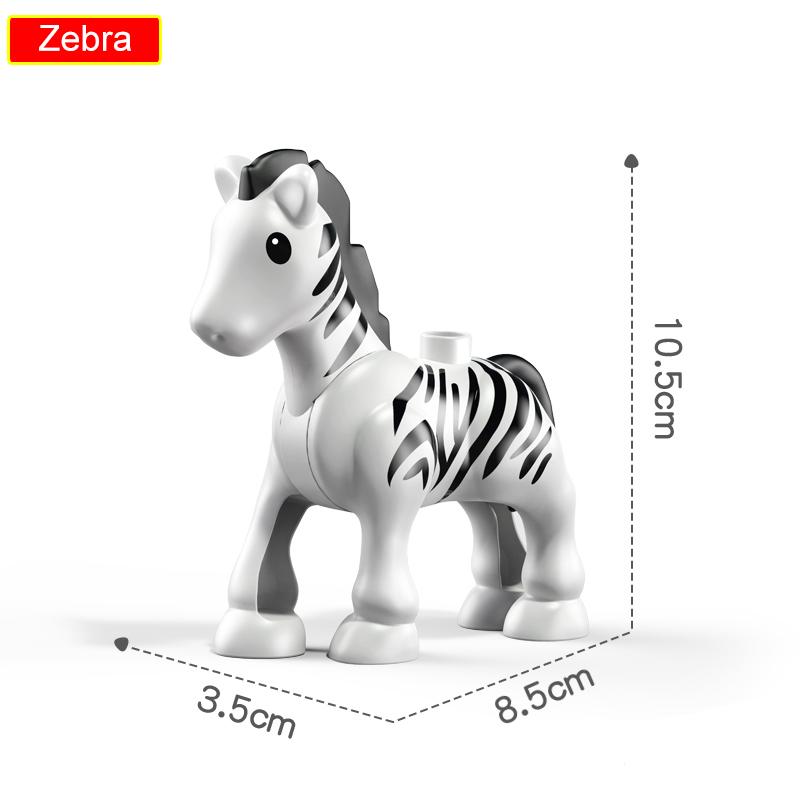 NEW Big Size Building Blocks Accessories Figures Animals Block Dinosaur Kangaroo DIY Bricks Assembly Toys For Children Kids Gift