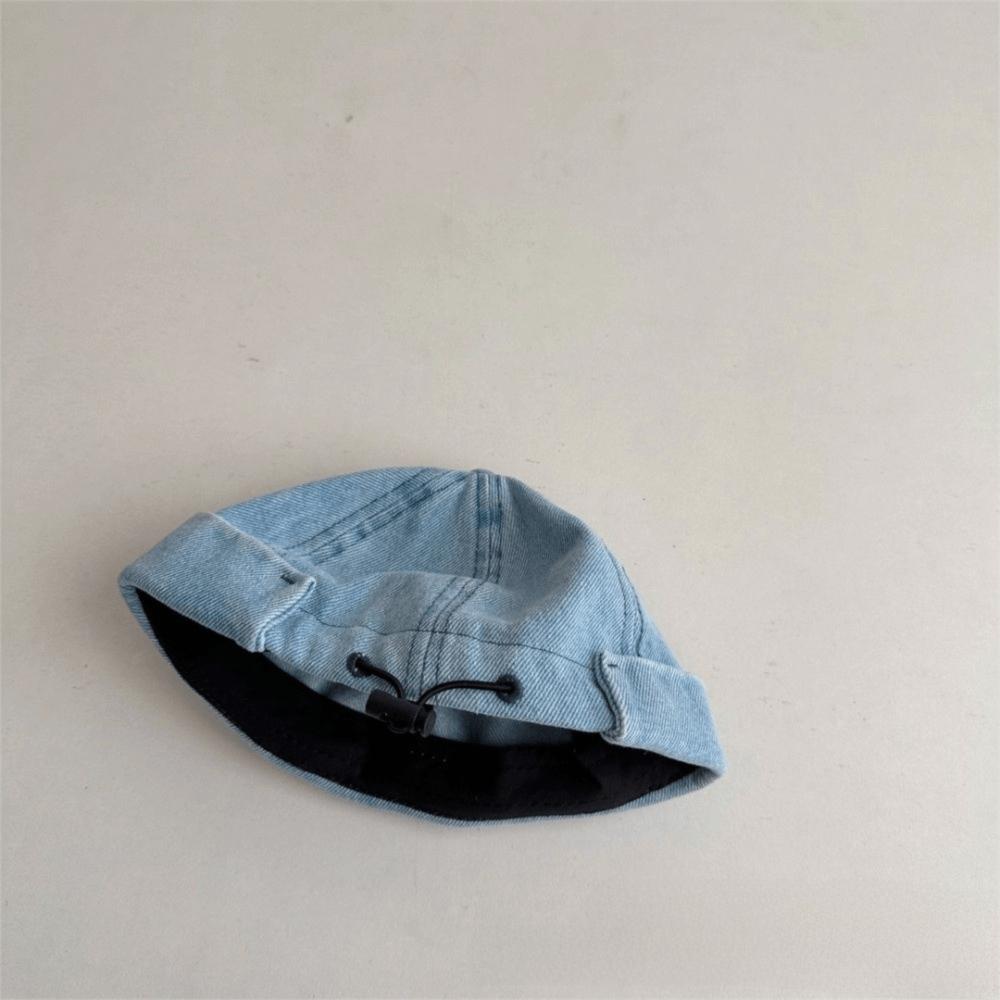 Adjustable Baby Brimless Hat Letter Embroidered Landlord Cap Retro Children Melon Beanie  Summer