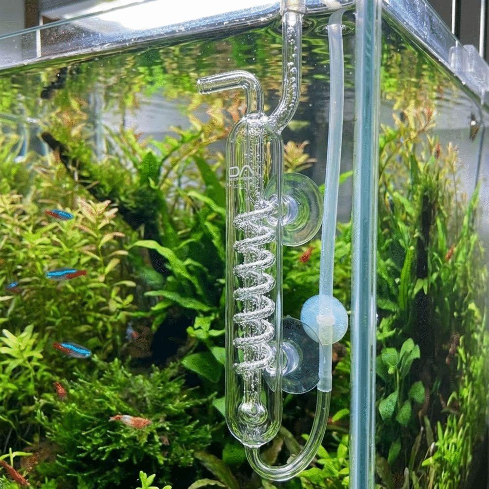 with Suction Cup CO2 Bubble Counter High Transparent Dioxide Reactor CO2 Diffuser Fish Tank