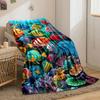 Colorful Marine Life Ocean Themed Blanket bedroom Blanket for Livingroom Couch lunch break Soft throw for Friend's festival Gift
