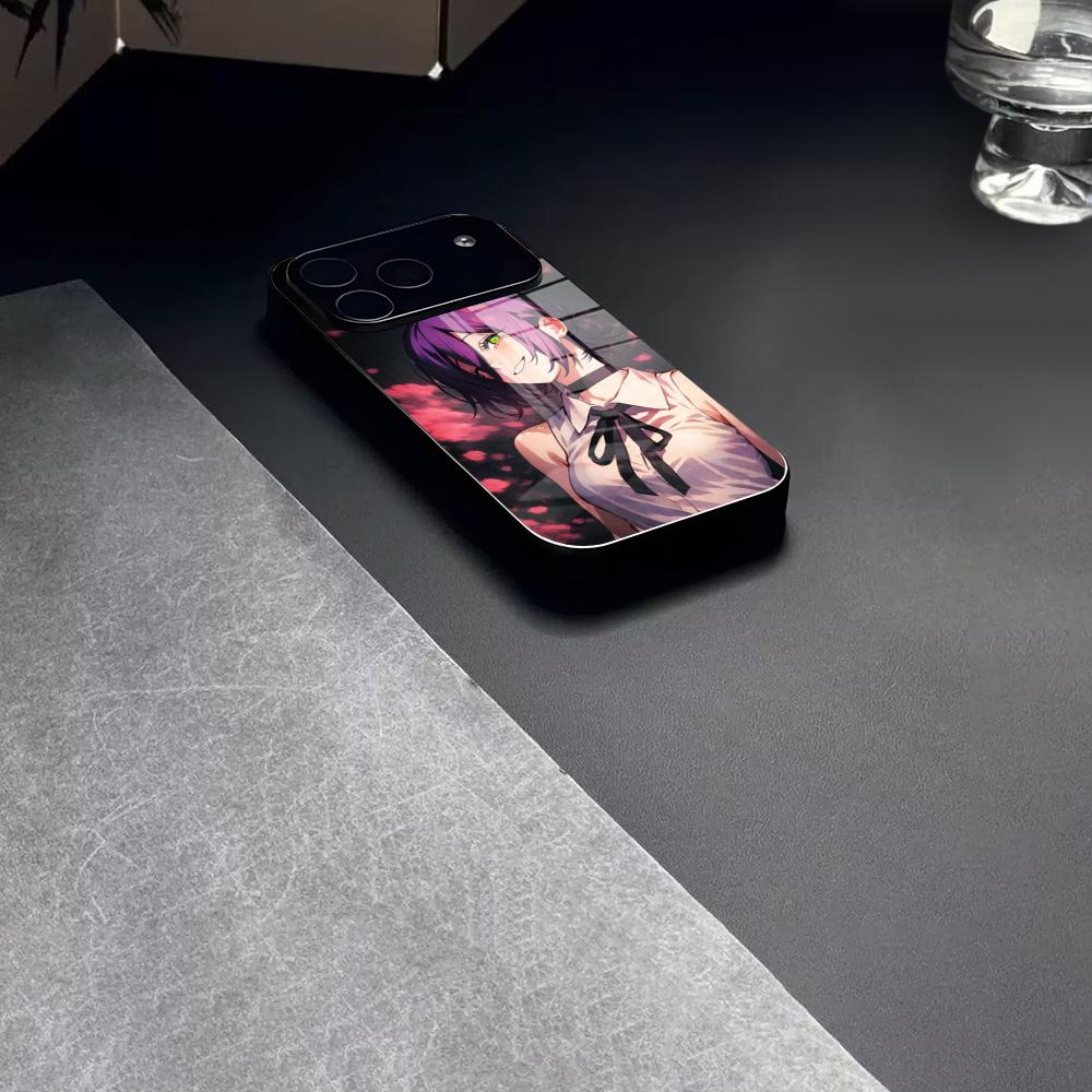 Reze Beauty Japan Anime Phone Case Tempered Glass For IPhone 17 15 16 14 12 13 11 Pro XS Max Plus Mini Cover