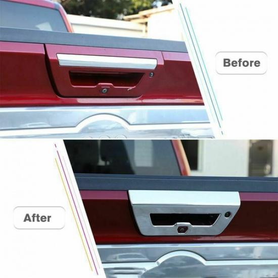 Tailgate Door Handle Bowl Decor Cover Trim For Ford F150 2015- Chrome Silver