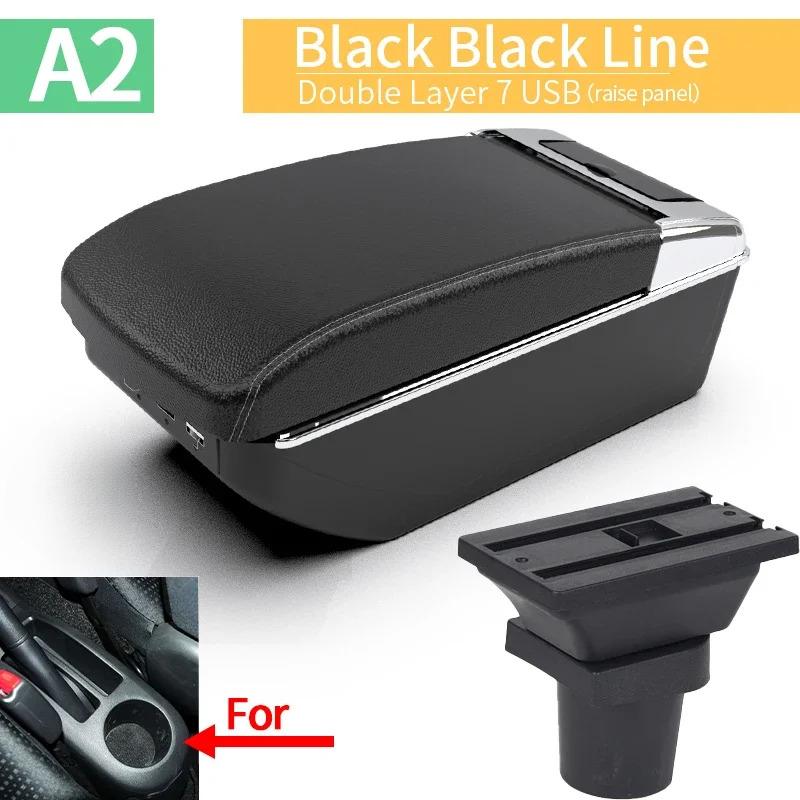 For TOYOTA Yaris Vitz Car Armrest Box Car Accessories Interior Parts Details Double-Layer Storage Box Retrofit Parts