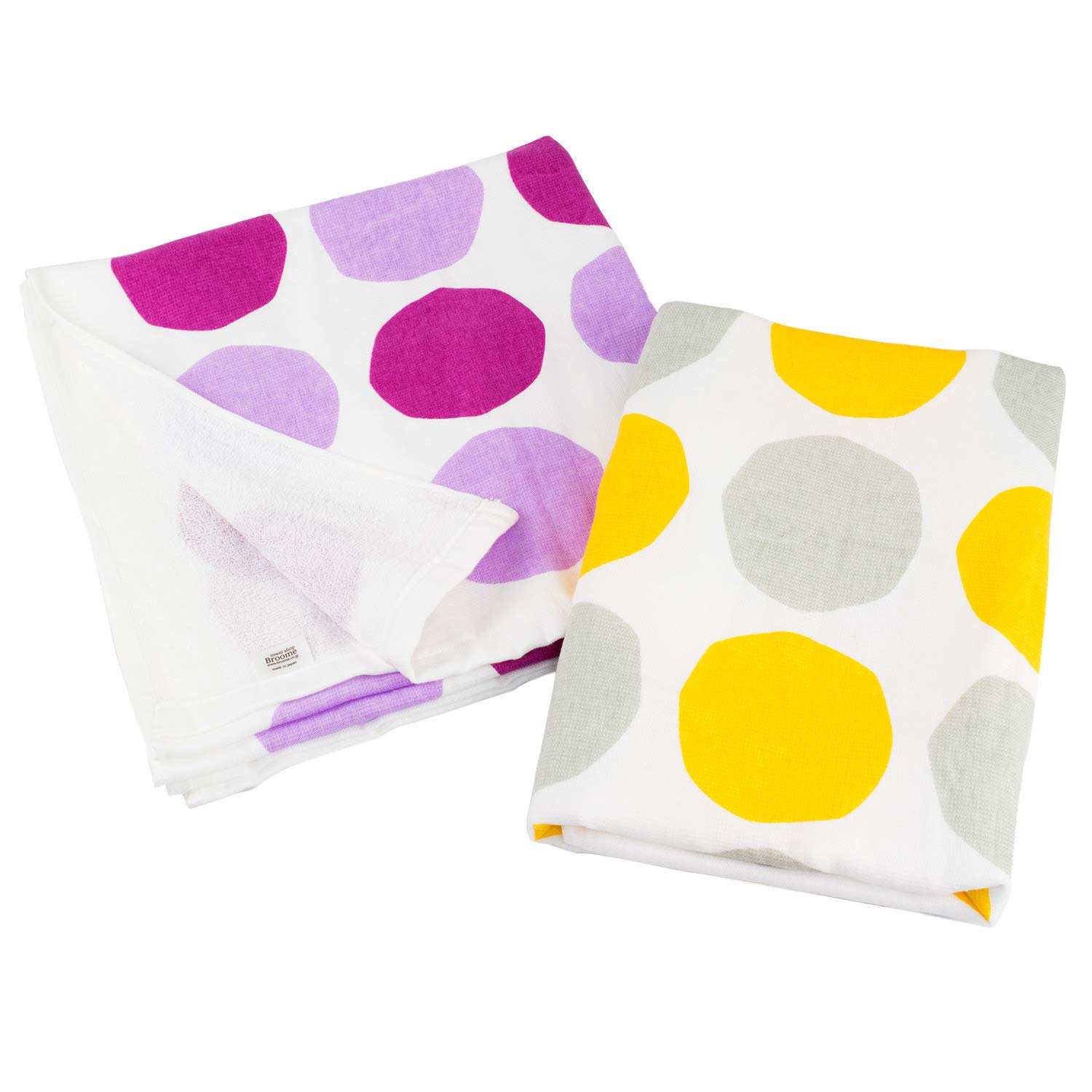 

Bloom Gauze Touch Bath Set of Same Different Made in Senshu Cotton Dot Towels, 2, Pattern, Colors, Japan, Absorbent, Quick-Drying, Cute, Towel, 100%