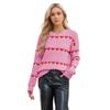 Ladies' Love Hooded Knitted Sweater Large Loose Sweater