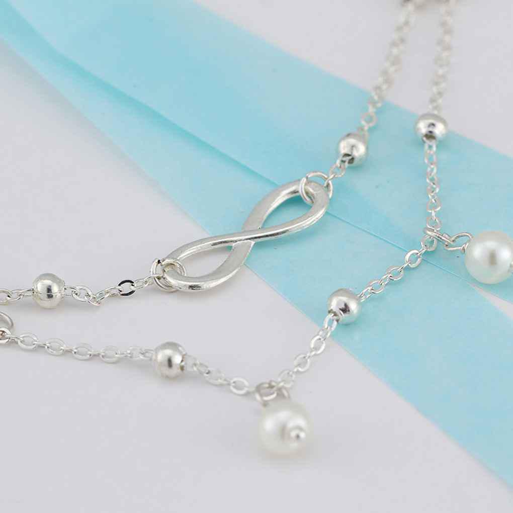 Infinite Symbol Shiny Pearl Barefoot Foot Anklet Chain Foot Bracelet Women Jewelry Stevlogs Infinite Symbol Shiny Pearl Barefoot Foot Anklet Chain Foot Bracelet Women Jewelry Stevlogs