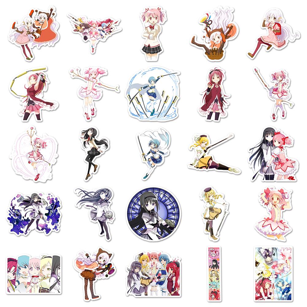 10/30/50 Stück Puella Magi Madoka Magica Anime Aufkleber Decals Wasserdicht DIY Gepäck Skateboard Fahrrad Niedlicher Aufkleber Spielzeug Geschenke