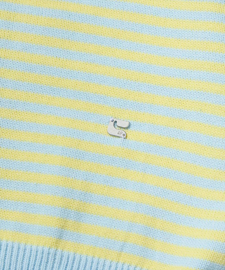 CGP (Women) V-Neck Striped Knit_Yellow