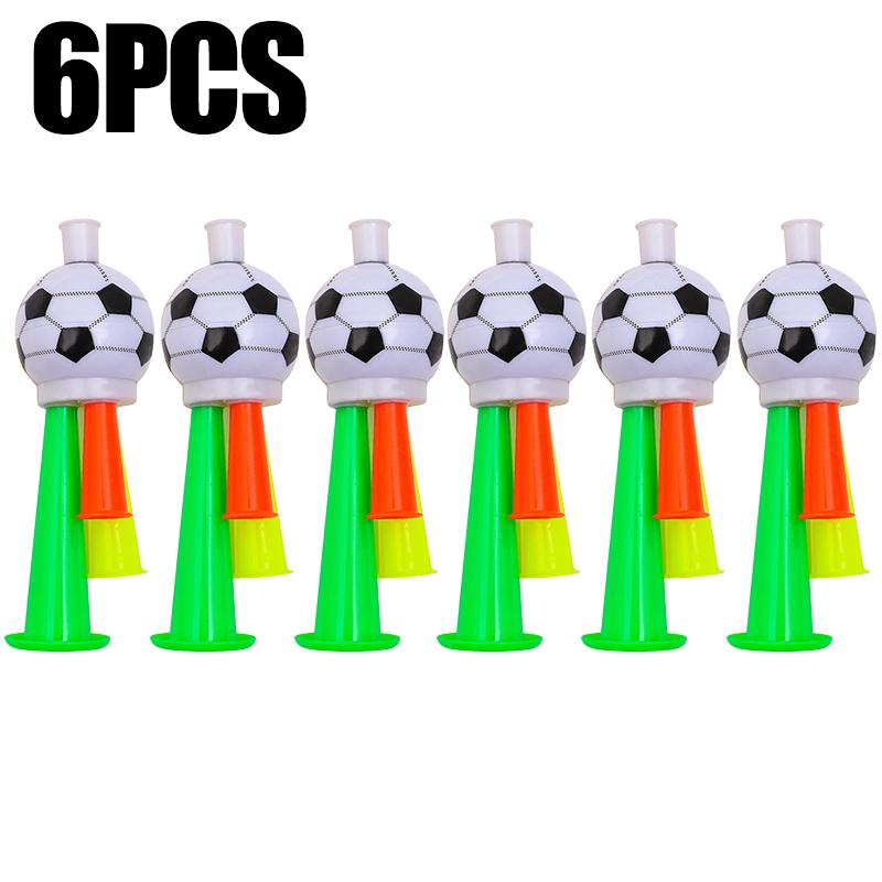 3/6PCS Football Shaped Plastic Cheer Horns Soccer Fan Loud Noise Makers Suitable for Sport Meeting Event Party Rewards Gifts ZYF