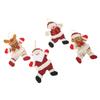 4PCS Adornos para Árbol de Navidad Tela de Algodón Colgante de Muñeca Linda Decoraciones Colgantes de Navidad para Niños
