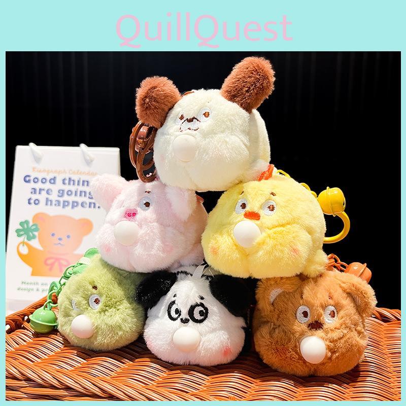 Adorable Original Plush Bubbling Animal Keychain Cute Soft Hanging Accessory Gift