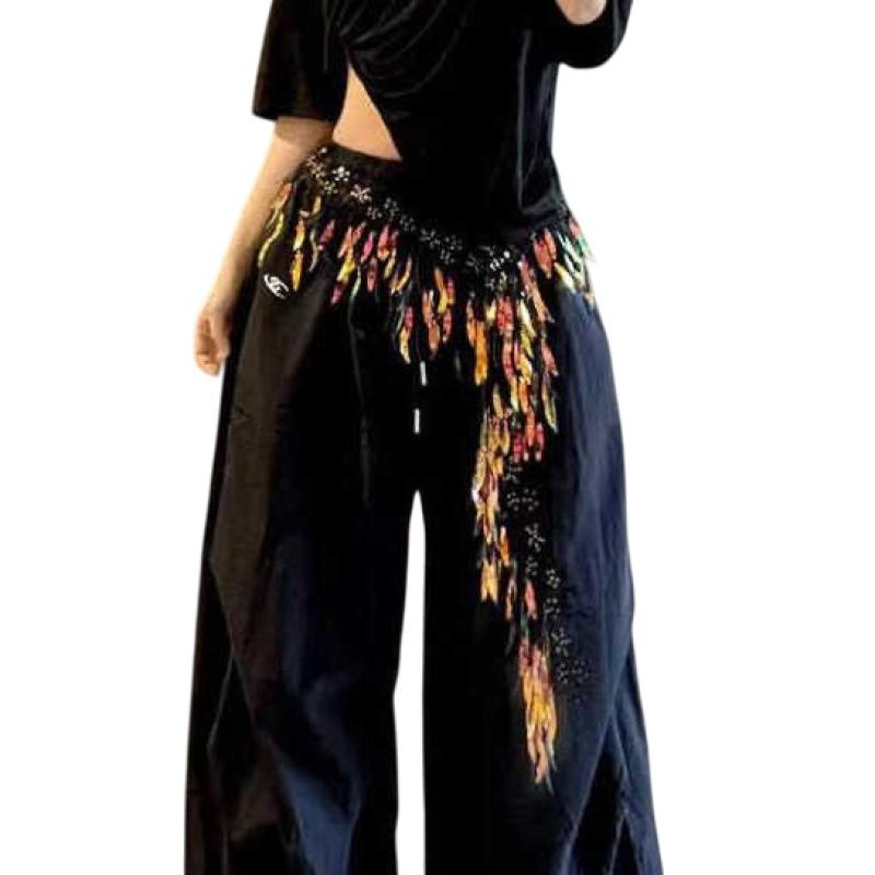 Belly Dance Costume Hip Scarf for Women Sequing Tassel Bellydancing Accessories Wear Belt Oriental Waist Chain Hip Scarves