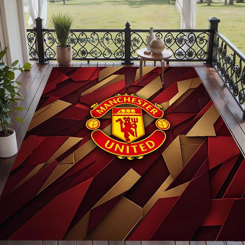Soft Floor Carpet Manchester United Pattern Area Rug Decorative Mat For Home Room Decoration