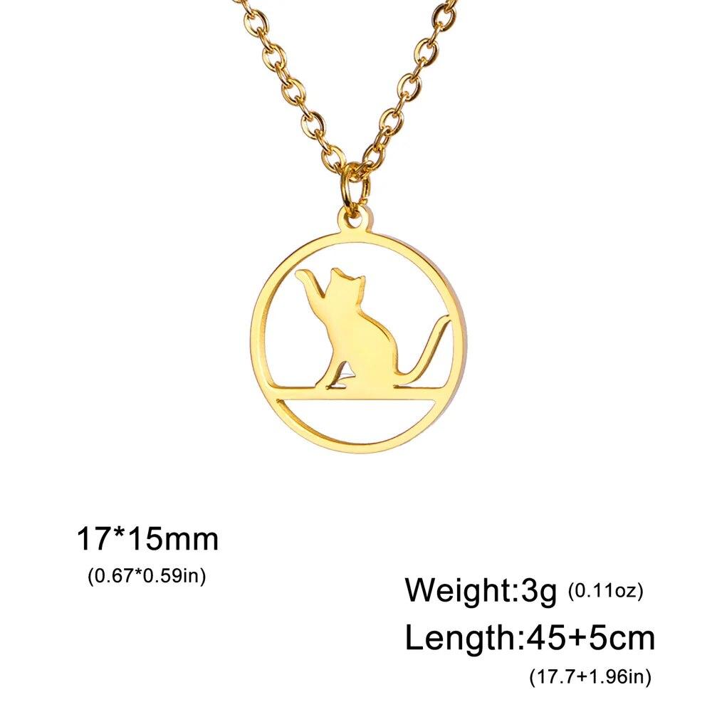 

Ожерелье-подвеска My Shape Lazy Cat для женщин и девочек, подарок с милыми животными, подвески-колье, цепочка из нержавеющей стали, рождественские украшения