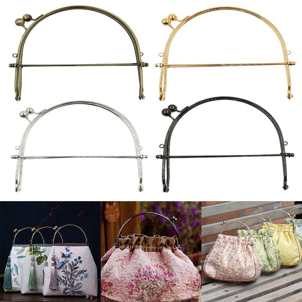 Mini Metal Purse Frame Kiss Clasp Bag Hardware Vintage Bag Kiss Clasp Lock Bag Clasps Handle Bag Accessories Purse Frame