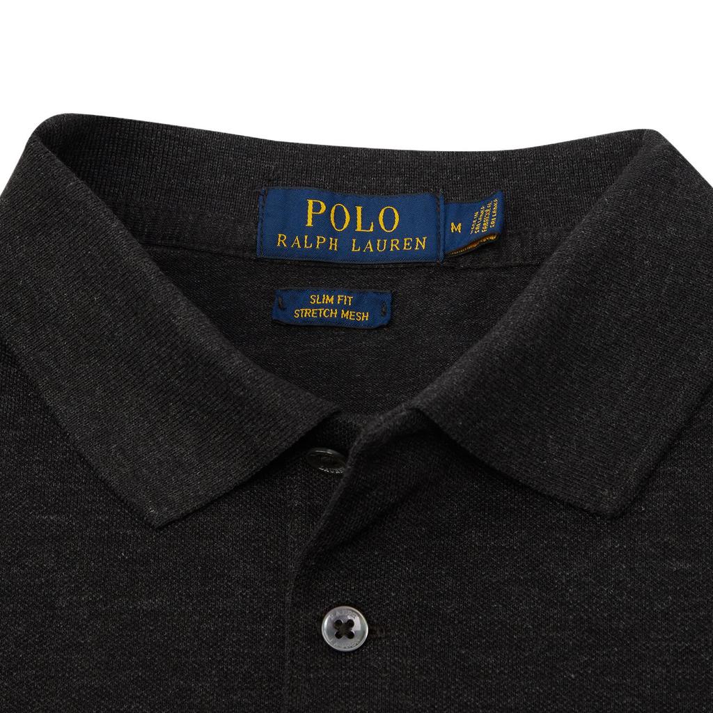 Polo Ralph Lauren Mesh Print Embroidered Polo Shirt Men Tops Black MNPOKNI1N820720-001