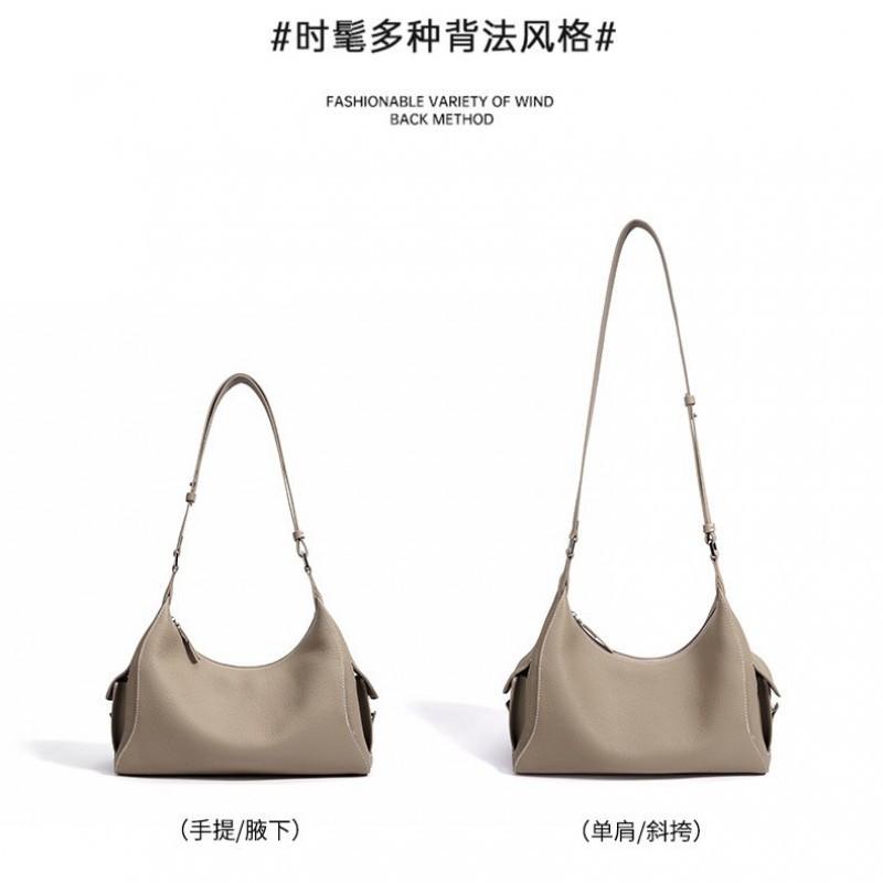 2026 Early Large-capacity Commuting Shoulder Bag All-match Hobo Underarm Simple Leather High-quality Cross-body Women's