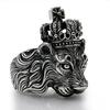 S925 Sterling Silver Lion Head Pendant - Men's Retro Fashion