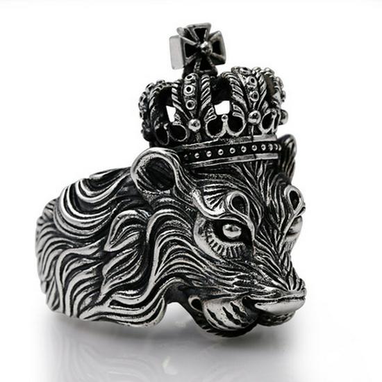 S925 Sterling Silver Lion Head Pendant - Men's Retro Fashion
