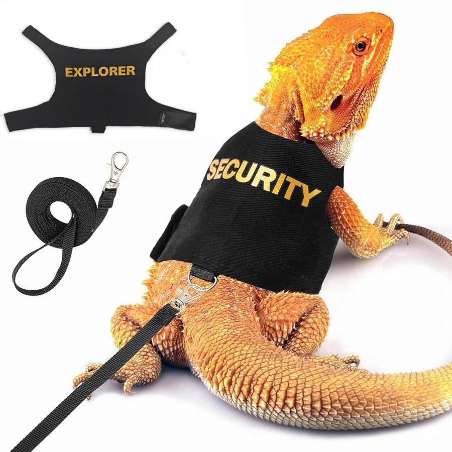 Lizard Night Light Traction Rope Climbing Pet Outing Chest Strap Chameleon Squirrel Traction Rope Clothes Small Pet Supplies