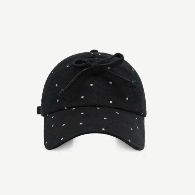 

Бейсболка с галстуком-бабочкой в горошек Универсальная осенняя кепка для защиты от солнца и затенения для женщин и Маленькая бейсболка, подчеркивающая лицо Adjustable