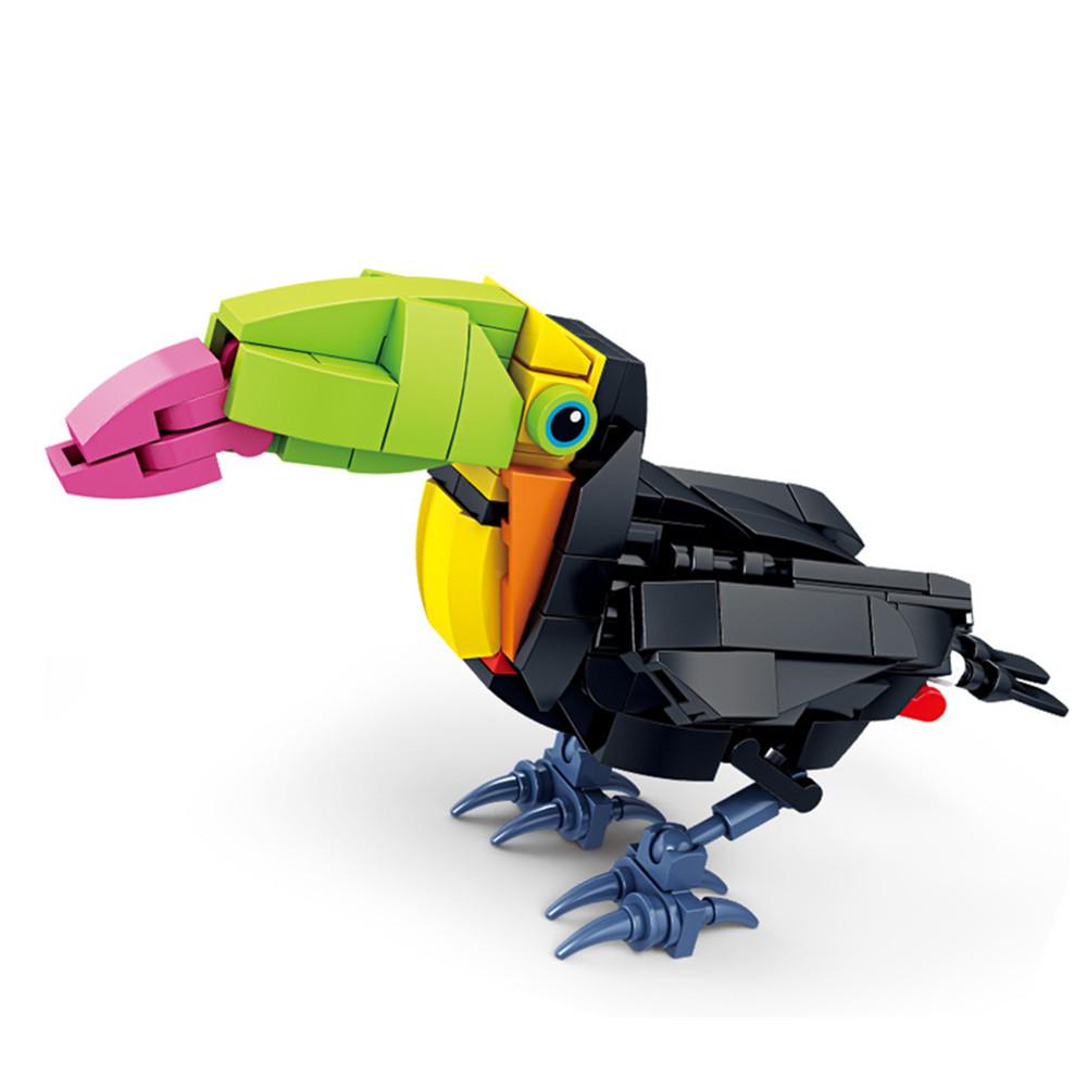 MOC Cartoon Animals Building Blocks Cute Crow Seagull Oriole Model Home Decoration Puzzle Assemble Toys For Kid Gifts