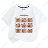 T-shirt Estiva Nuova Tendenza Stampa Capibara Carina per Bambini a Maniche Corte Carina Comoda Versatile T-shirt per Ragazzo e Ragazza