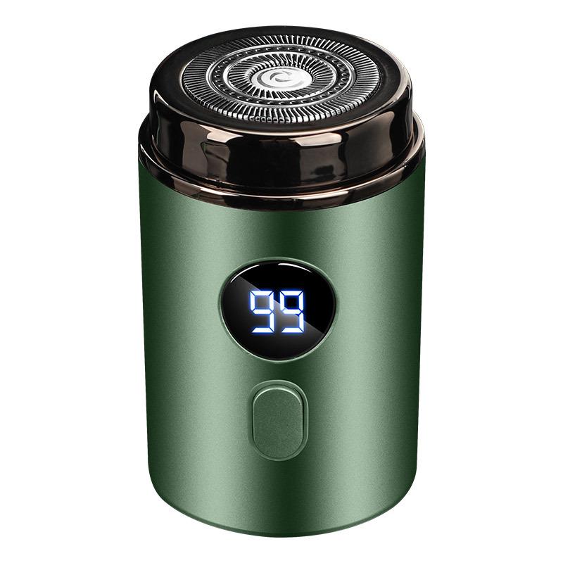 Rechargeable Portable Mini Shaver with LED Display - Steel Cannon Beard Trimmer