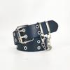 110cm Unisex Men Belts For Women High Quality Double Hole Star Eyelet Hip Hop Rock Subculture Belt Punch Free Size
