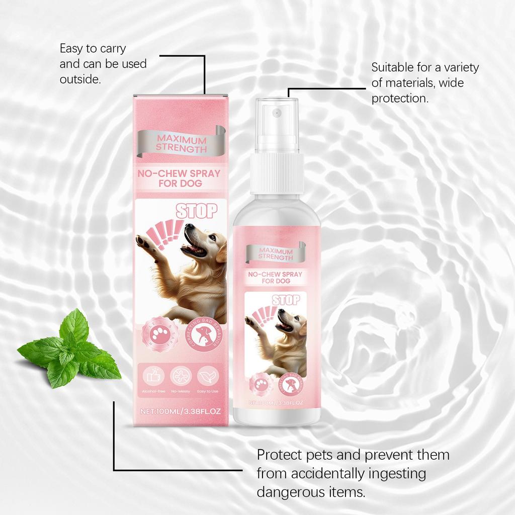 Sprej zastavuje žvýkání a nežvýkací sprej pro psy chrání nábytek bez podráždění, 100 ml