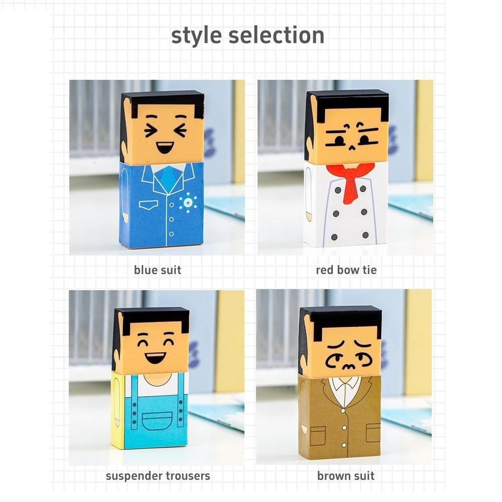 4 buc Gume de șters Unchiul Chel Gume de șters Noutate de la Păros la Chel, Gume de șters pentru Creion Instrumente de Curățare Rechizite de Birou Școlare